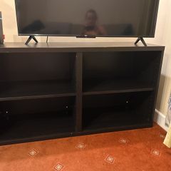 IKEA BESTA TV Bench in the black finish.