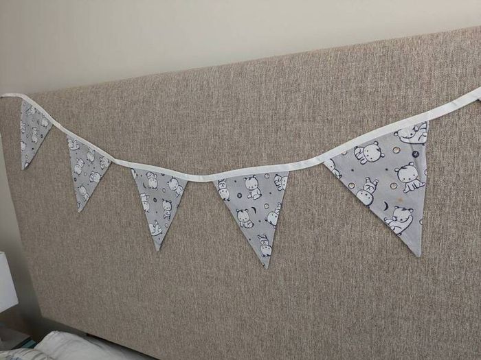 Bunting for baby's nursery or playroom.
