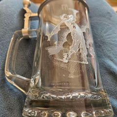 Glass Stein with Pewter Lid