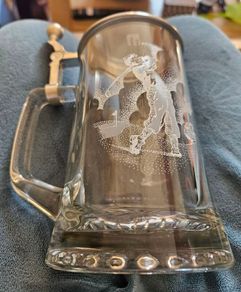 Glass Stein with Pewter Lid