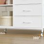 Wardrobe with 3 Drawers White  easy assembly Wood Top Steel Frame Ultimate Storage sturdy Multifunctional System Image 5