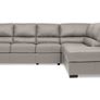 Leather Maza Chaise Sofa | Large | Grey Image 4