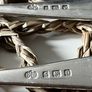 Four Antique Elkington & Co Sterling Silver Large Serving Spoons  321g Image 7