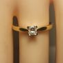 18ct Gold Vintage Refurbished Petite Diamond Solitaire Ring Image 2