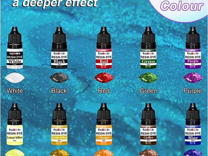 Epoxy Resin Kit 500ml, 2 Part Casting Resin Starter Kit, Resin Kits for Beginners, Epoxy Resin and Hardener with Key Chains Moulds for Sculpting Moulding & Casting, Art & Craft, Jewelry Making Kit (FREE SHIPPING)