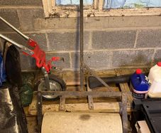 Heavy stone grass roller for garden