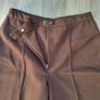 Vintage 1960s chocolate brown wide leg pleated trousers St Michael Image 2