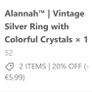 NEW colored stone rose gold ring Image 5
