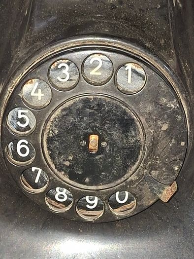 2 Black Metal Rotary Dial Telephones for parts or repair, 1930s rotary sets, Postage available or Collection