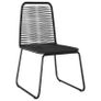 9 Piece Garden Dining Set PVC Rattan Black Image 6
