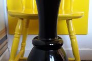 Large Tall -  Black Glass Vase
