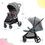 Lightweight Stroller Grande, Stylish Pushchair, Baby Buggy, Foldable, Lying Position, Big Ajustable Hood, with Accessories, Rain Cover, Footmuff, from Birth to 3 Years (FREE POSTAGE) Image 3