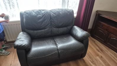 2 seat leather sofa