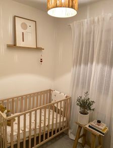 Oak cot and ikea changing table