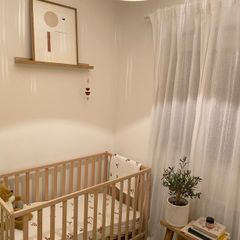 Oak cot and ikea changing table