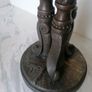 Vintage Genesis cold cast bronze 21 inch floor standing candle holder Image 3