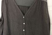 Linen Dress with Sequins