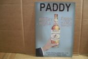 Paddy's Irish Whiskey metal sign mancave wall sign