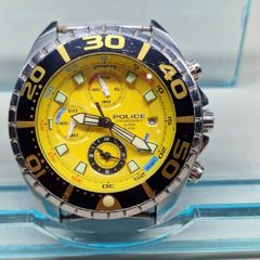 POLICE Chronograph Watch  Yellow Dial