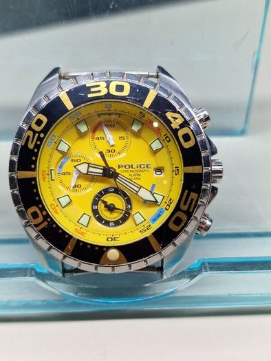 POLICE Chronograph Watch  Yellow Dial