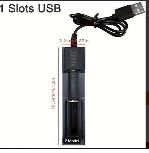 USB Charging 18650 Battery Charger 2 slot