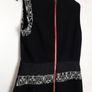 JOE BROWNS Quirky Wool Blend Pinafore Dress Patchwork UK 12 Black Red Retro A Image 8