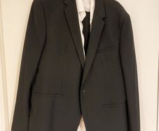 Men's ZARA MAN Suit Set - Navy Blue - Size 54/46 + FREE Shirt