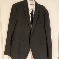 Men's ZARA MAN Suit Set - Navy Blue - Size 54/46 + FREE Shirt