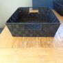 Black Woven Baskets x 2 for Sale Image 4
