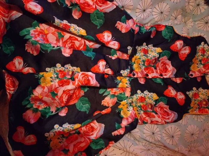 name it black floral dress, 12 yrs