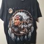 Vintage Wild T Shirt American Indian Wolves Dreamcatcher Print Fromt And Back Size Medium Image 7