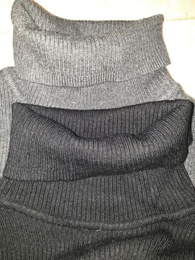 2 x m&s ribbed turtle necks uk 10-12