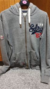 superdry grey small medium large zip hoodie
