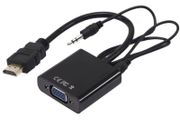 Hdmi To Vga Rgb Video+audio Cable Converter Adapter For Pc Hdtv Ps3 Xbox Tv A127