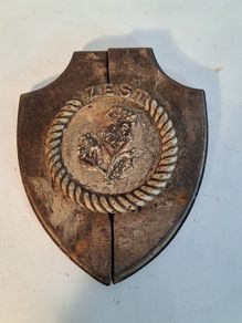 Brass plaque (disc) Naval Vessel Zest