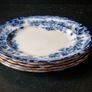 Bourne & Leigh Albion Pottery Flow Blue  'Kew' Design Plate x 4 Image 2