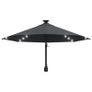 Wall-mounted Parasol with LEDs and Metal Pole 300 cm Anthracite Image 7