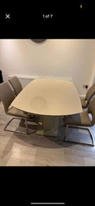 Tempered Glass Table and 6 Chairs