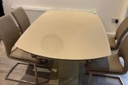 Tempered Glass Table and 6 Chairs