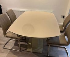 Tempered Glass Table and 6 Chairs