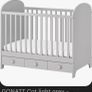 Cot , grey colour with drawers - 70 x 140 Image 3