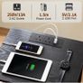 Bedside Table Set of 2 with Charging Station, Side Table with Led Lights Image 2