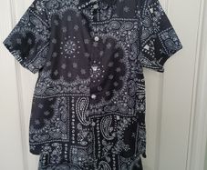 Boys Paisley Print Shirt and Shorts Age 11-12
