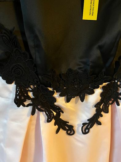 BNWT CAPSULE baby pink satin/black dress size 10