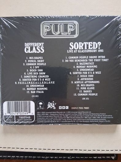 Pulp Different Class Double cd