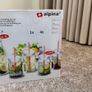Brand new Glass Carafe/Pitcher/Jug with 4 drinking jars by ALPINA Image 2
