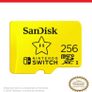 SANDISK micro SD card licensed for Nintendo Switch consoles, 256GB Super Mario Superstar edition (up to 100 MB/s, Nintendo gaming storage, UHS-I, Class 10, V30, U3) Image 2