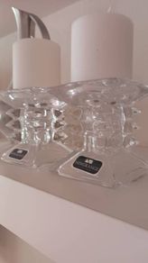 Newgrange candle holders glass