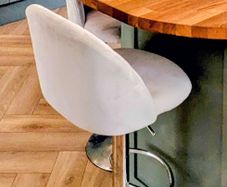 4 grey velvet bar stools