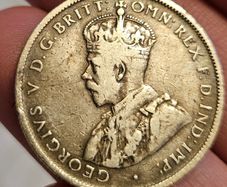 1924 Australian Silver Florin (Two Shillings) George V 92.5% Silver